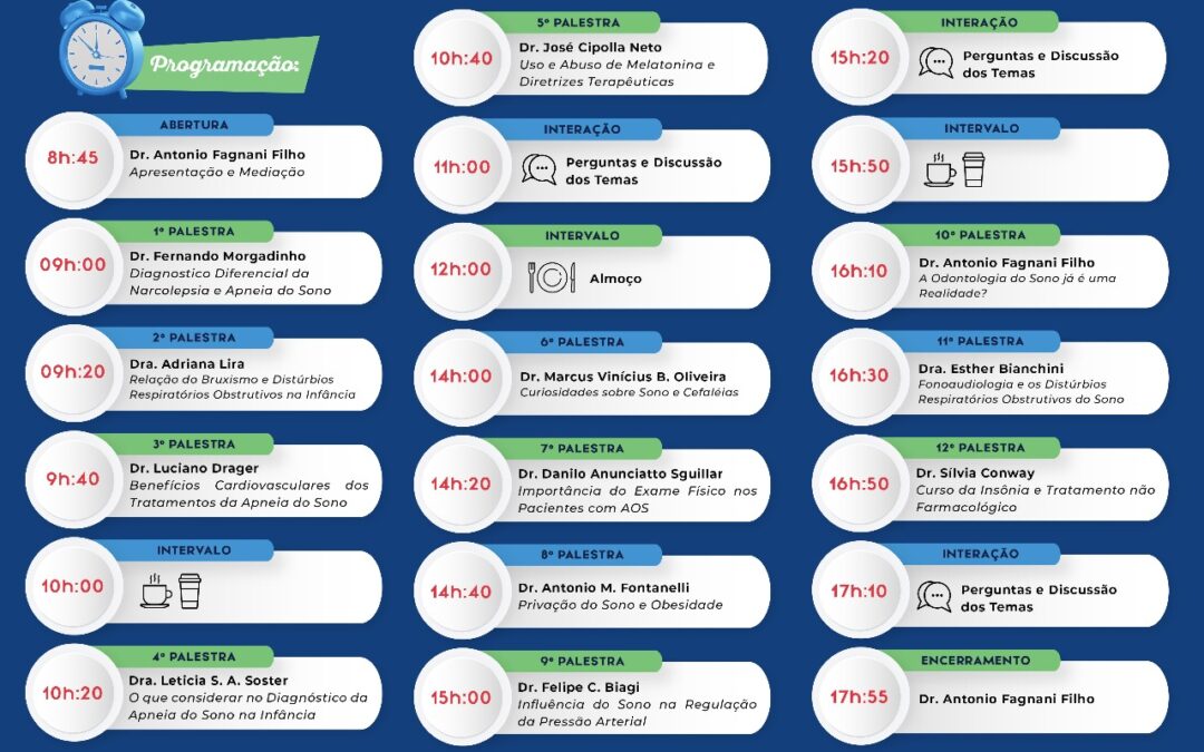 Programação do 7º Simpósio do Sono de Araçatuba